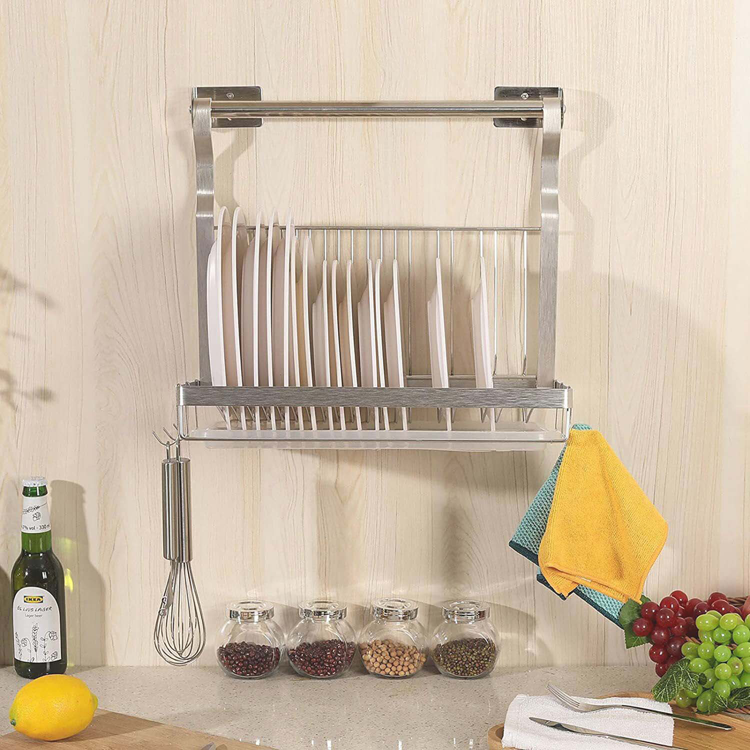 HOOSENG Adjustable Stainless Steel Dish Rack | Wayfair