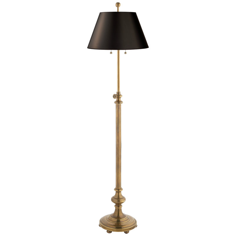 Chapman & Myers Overseas Adjustable Club Floor Lamp, Black
