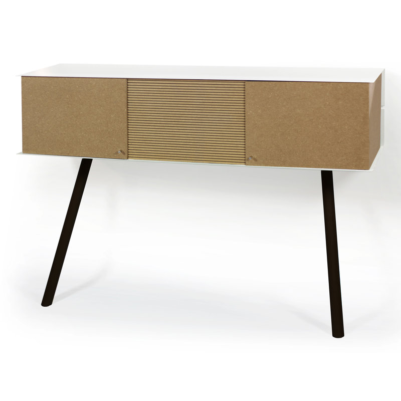 Vejtsberg 100cm Console Table, Beech and black-lacquered
