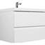 Meuble-lavabo de 30 po avec lavabo, lavabo en résine, tiroirs à fermeture en douceur. Blanc brillant 24V11-30Gw. Élégant meuble-lavabo flottant avec évier. Comptoir moderne, ajout pratique