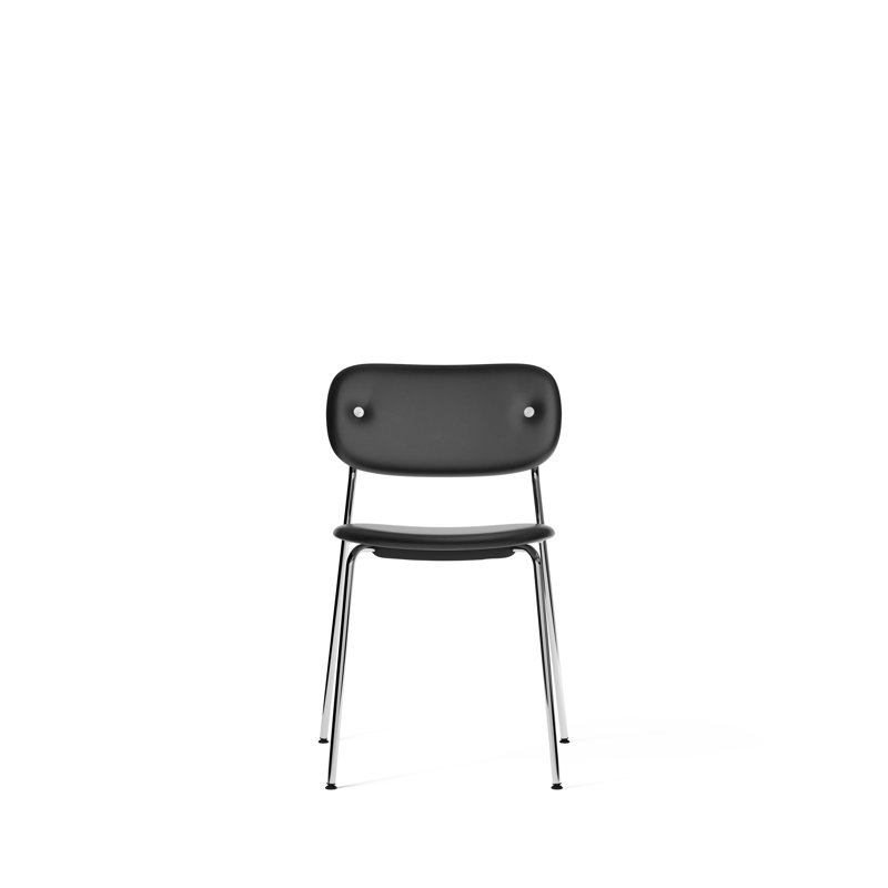 Co Upholstered Dining Chair, Bouclé 02 Acrylic, Chrome