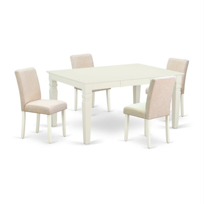 Gisèle 5 Piece Extendable Solid Wood Dining Set