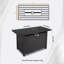 25" H X 42" W Steel Outdoor Fire Pit Table With Lid-161607539
