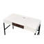 Bureau d'écriture rectangulaire avec prise - Design moderne noir et fonctionnel