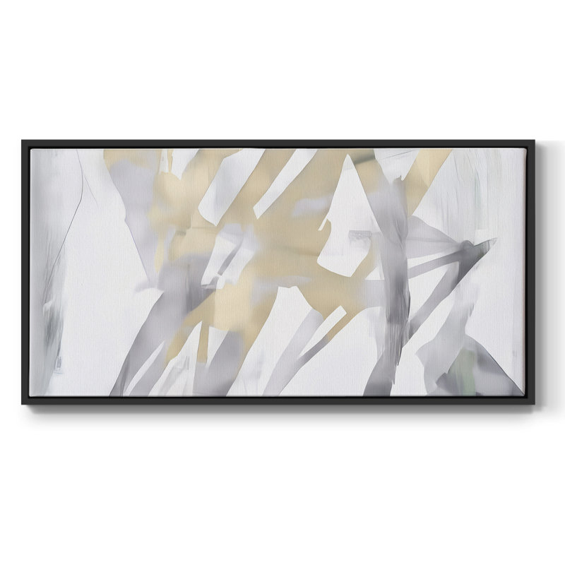 Série abstraite-DL XXVI- Toile tendue avec châssis tendue - Prêt à accrocher, H 25 po x l 41 po, Noir
