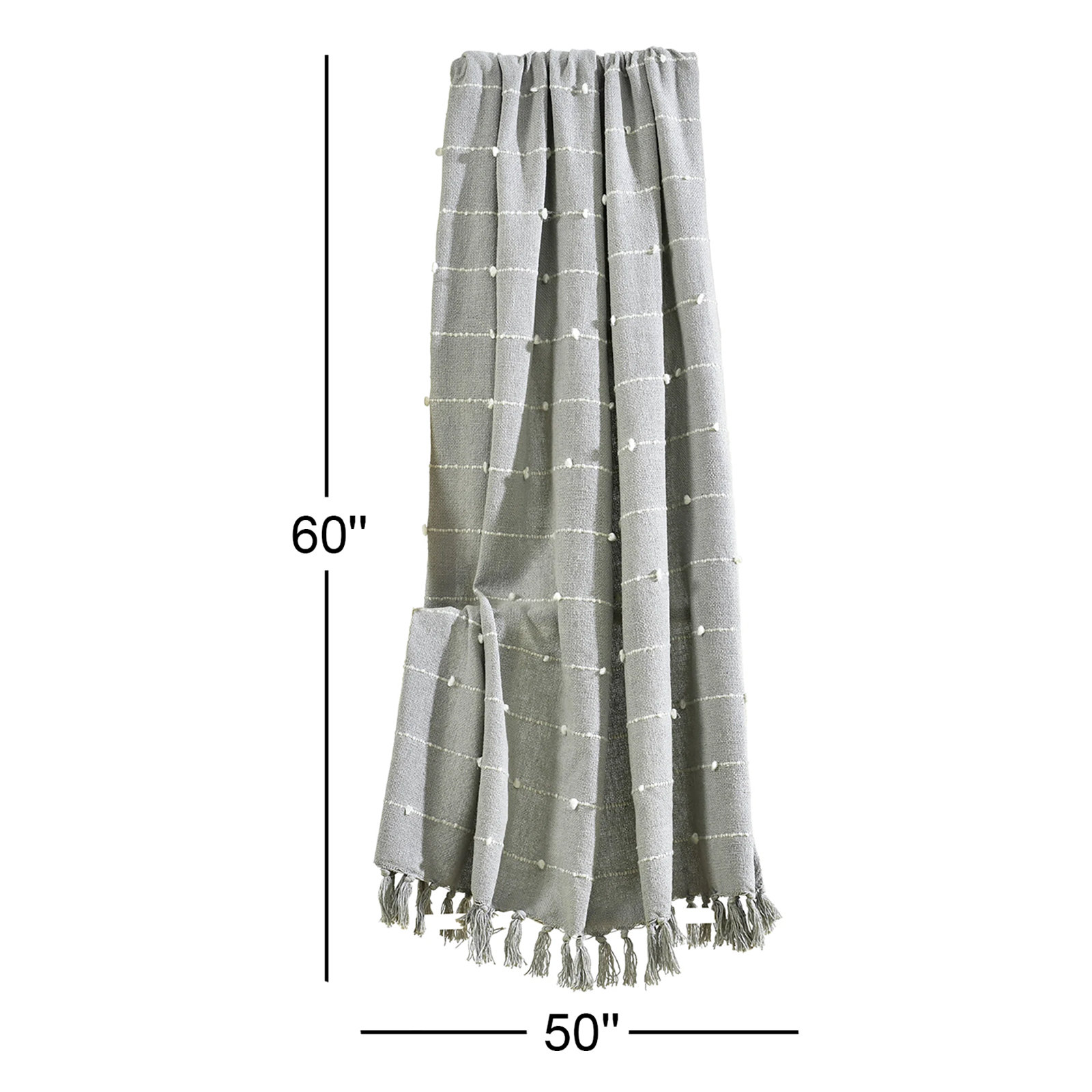 Lanigan Throw Blanket, Light Gray