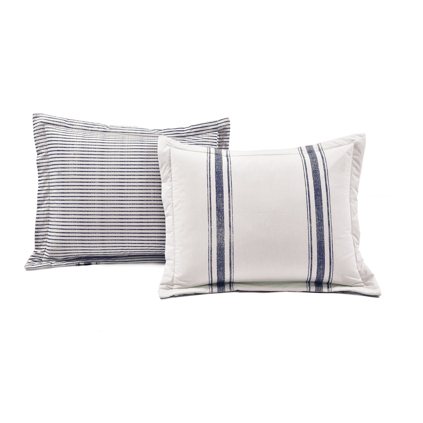 Standard Cotton 460 TC Reversible 3 Piece Duvet Cover Set, Queen Duvet Cover + Standard 2 Shams, Navy