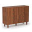 Commode d'appoint vintage en bois avec 8 tiroirs