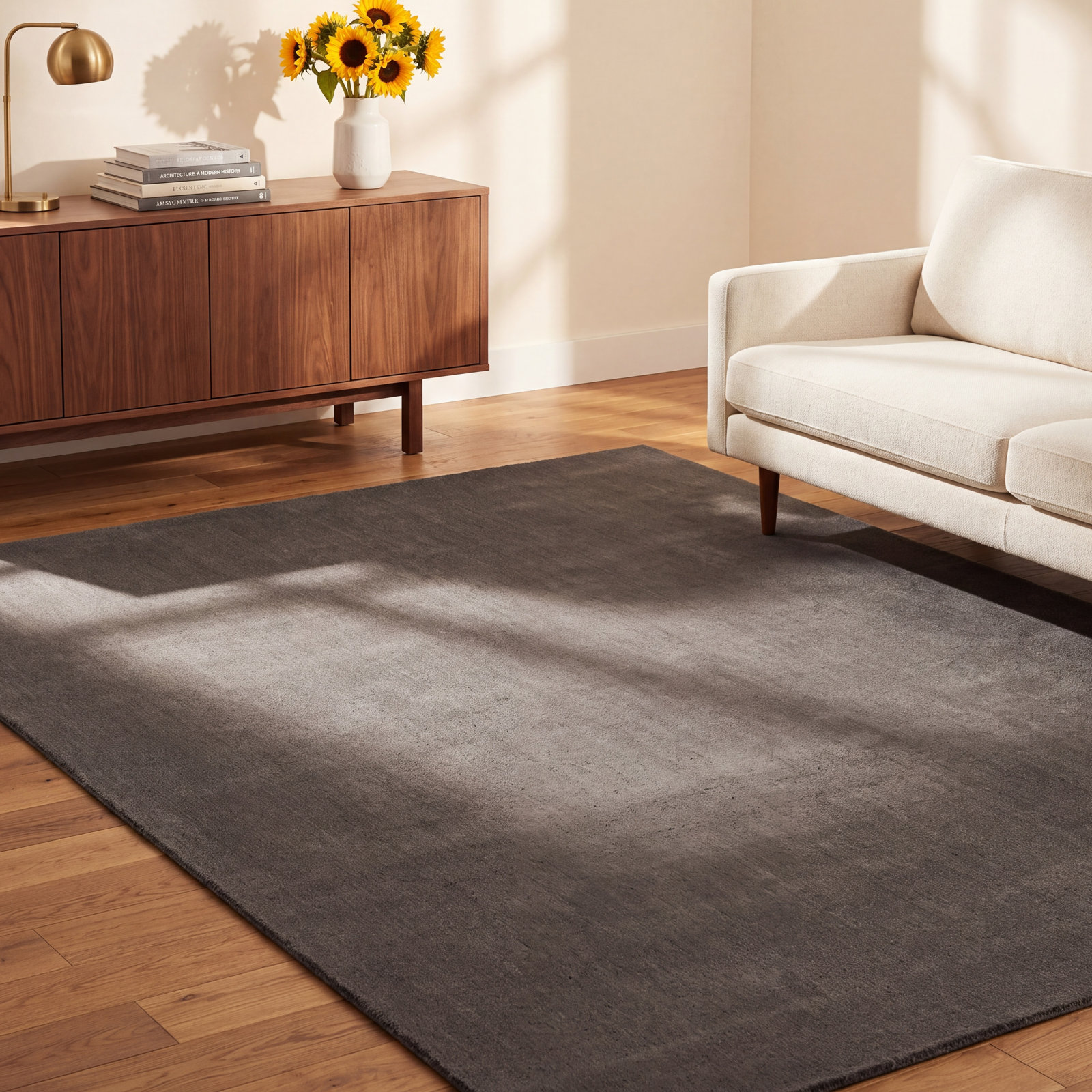 Gania Grey Hand-Loomed Rug, Rectangle 8'6" x 11'6"