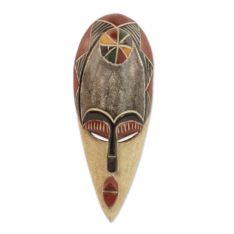 Masque de bois africain Bungalow Rose Kasha