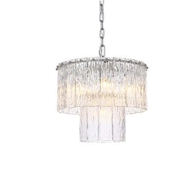 Intisar 16 inch Glass Chandelier in Chrome