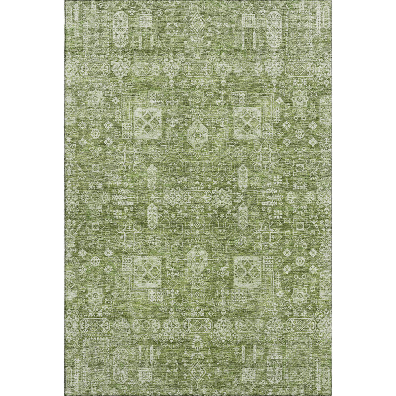 Tapis aloès Cerrito lavable à la machine de qualité supérieure, Rectangle 10 pi x 14 pi