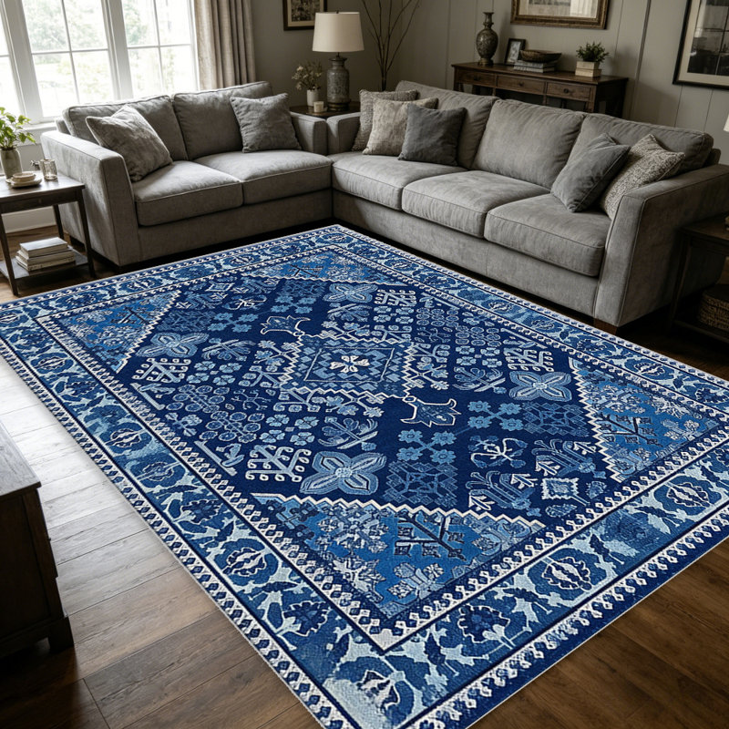 Vintage carpet-easy to clean, machine-washable, soft and comfortable; suitable for door mats, kitchens, living rooms, bedrooms, corridors, and laundry areas. Easy to clean, durable carpet for home decoration.