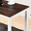 Tabouret de comptoir 3 pièces - Bois massif en chêne foncé antique et blanc pratique pour économiser de l'espace pour les espaces compacts