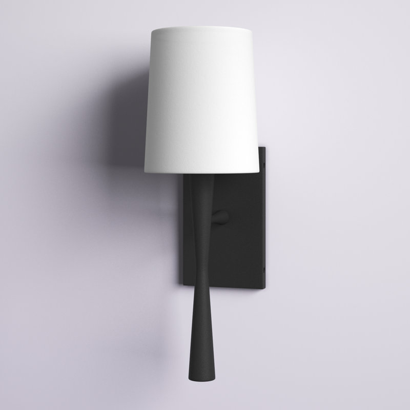 Averee 5.5" W 1-Light Dimmable Wallchiere, Black Forged