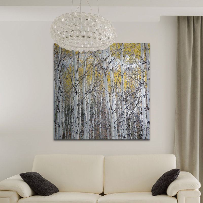 « mountain aspen », peinture sur toile tendue, H 10 po x l 10 po x P 1,5 po