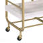 Gold & White Washed Finish Serving Cart