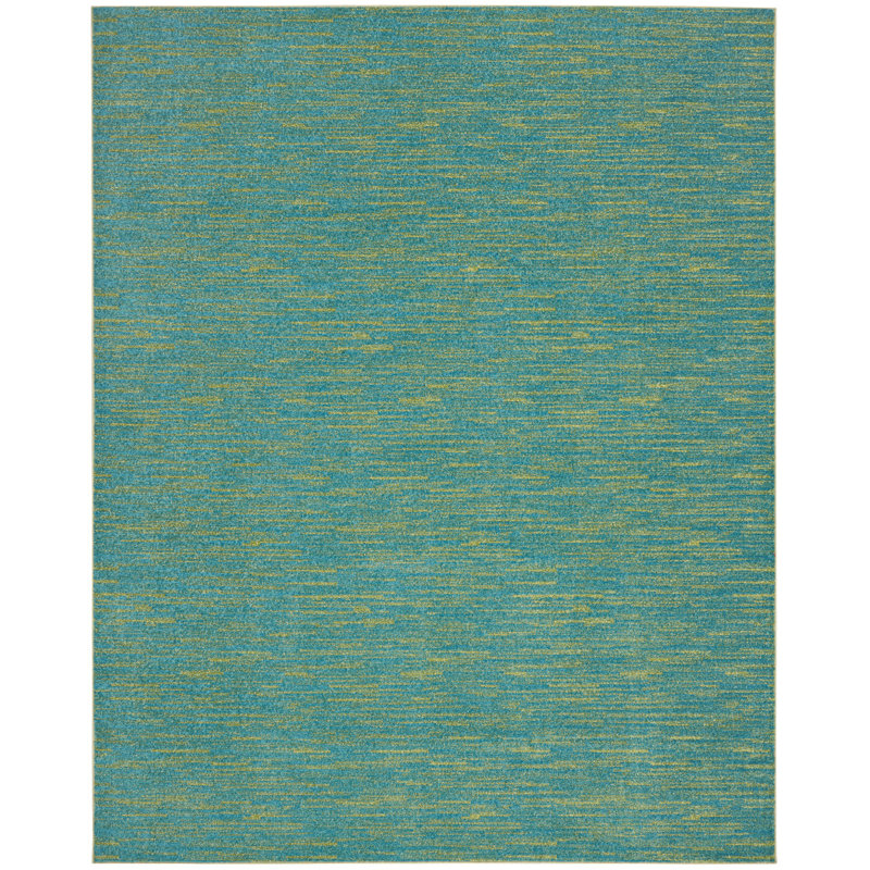 Tapis bleu / vert Nourison Essentials, Rectangle 7 pi x 10 pi