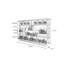 Étagère de rangement murale noire de style industriel (sans bandes DEL)-13016605