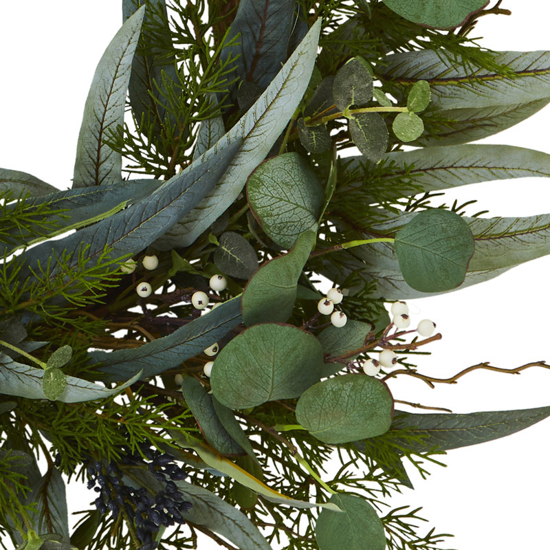 Faux Eucalyptus Polyester 24'' Wreath