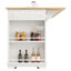 Kitchen Island With 2 Doors, 2 Drawers And Shelves-1338640762