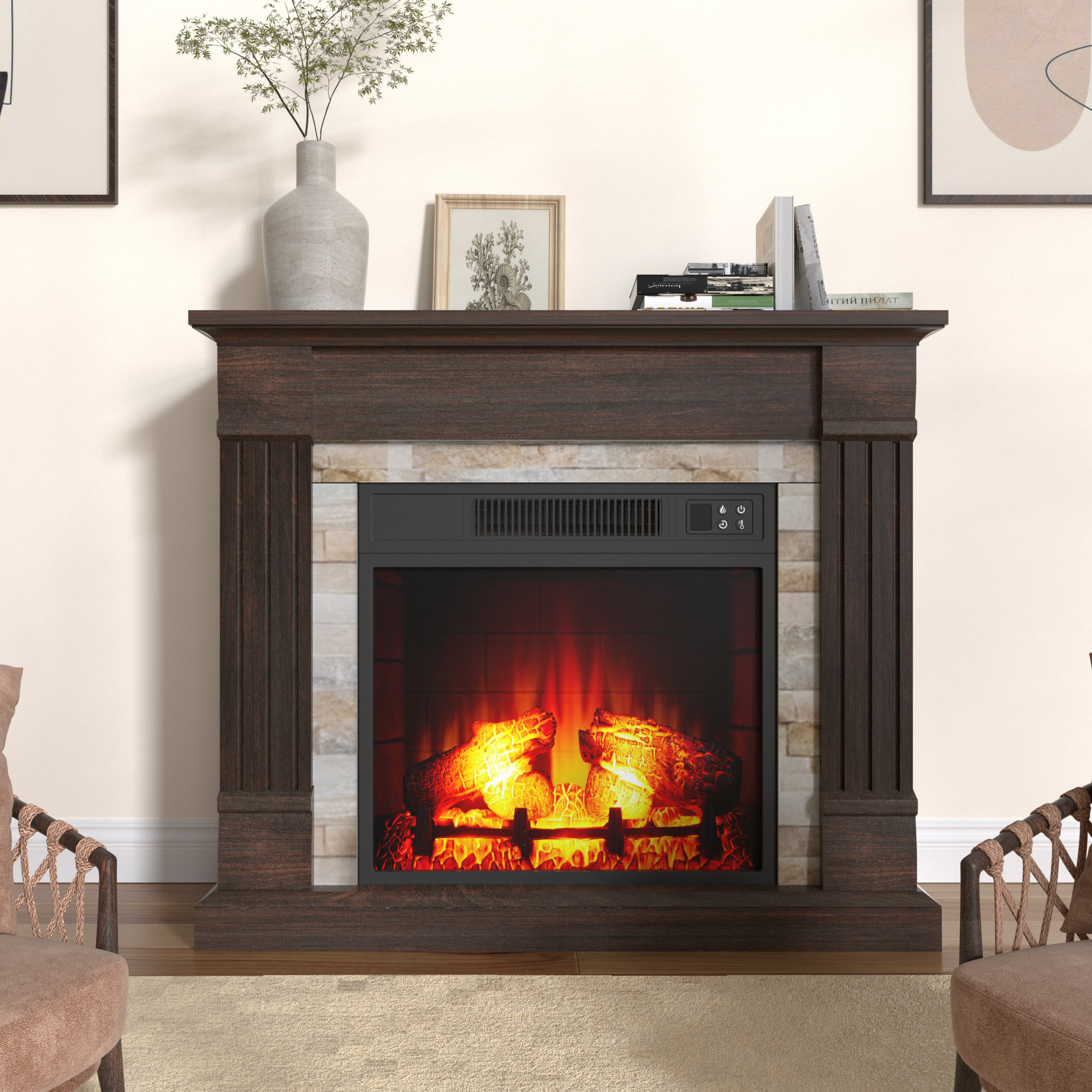 Winston Porter Mikiya 31.5'' W Electric Fireplace & Reviews