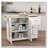 Kitchen Island with Extensible Solid Wood Top
