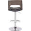 Tabouret de bar pivotant à dossier en bois cintré Bentwood