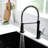 Modern Kitchen Sink Faucet With Pull Down - Ceramic Cartridge, , Stable Water Flow And Temperature Commercial , No Leaks, Cartridge