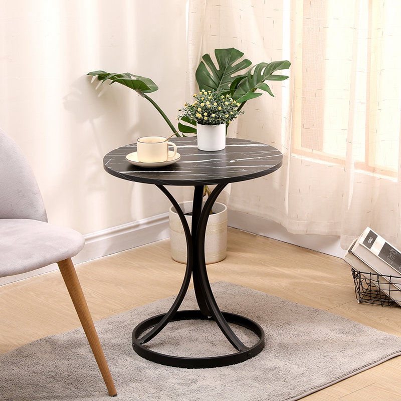 End Table, Black Marble