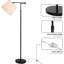 Lampe sur pied industrielle moderne avec bras pivotant