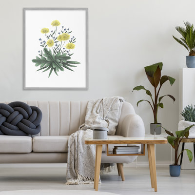 Illustration de fleur de pissenlit, estampe numérique, conception par Cecilia Battaini