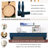 63" Console Table With Storage Drawers. Navy Blue, Solid Wood Frame, Stable Structure, Easy Assembly Bottom Shelf And Drawer. Strong Stable, To Install
