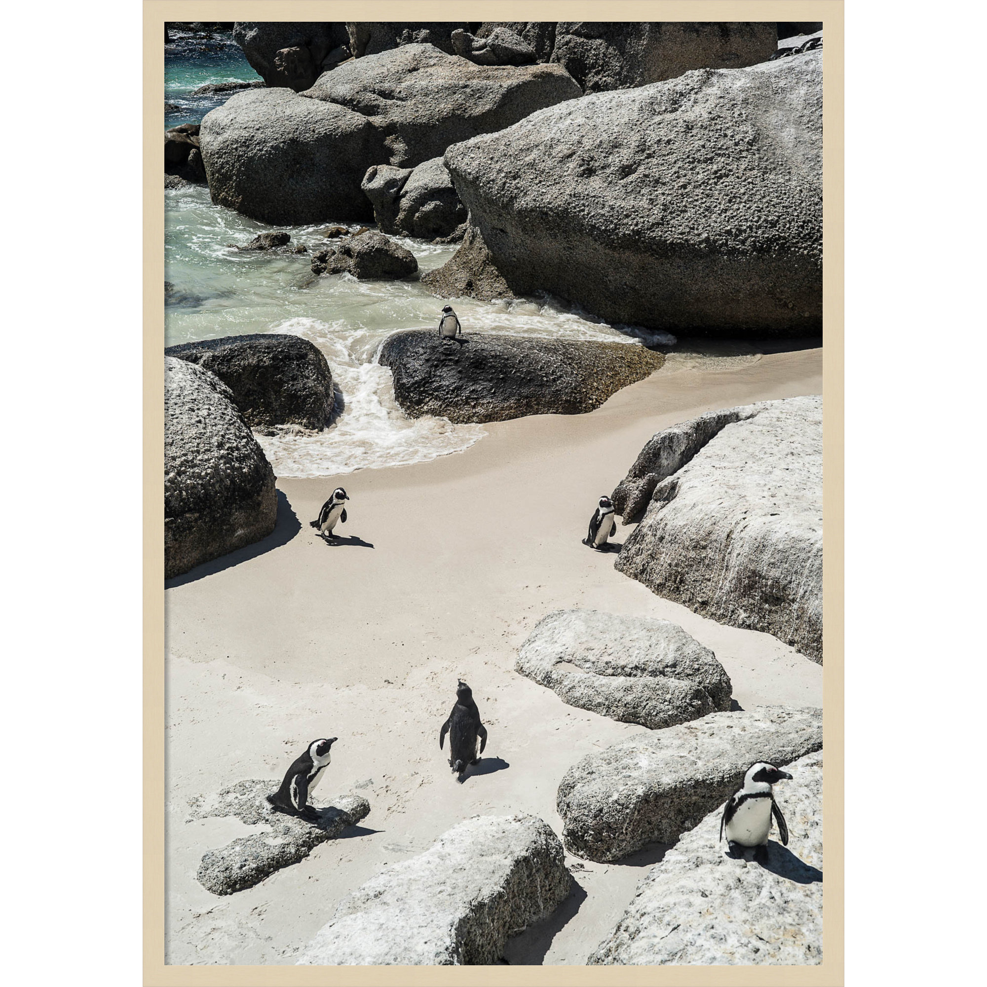 Chilling At the Beach No 2 by Shot by Clint Wood Framed Wall Art Print, 41" H x 29" W, Brown