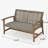 HAMPTON WOOD + WICKER LOVESEAT