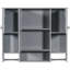 Armoire de salle de bain murale - Miroir et matériaux polyvalents avec rangement gris 35 po x 28 po
