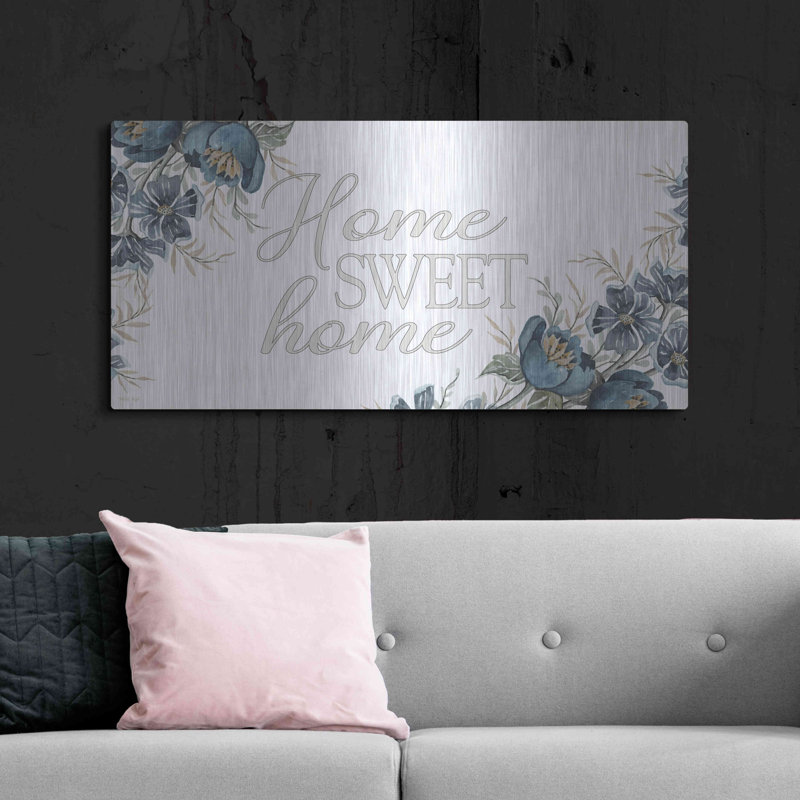 Lark Manor ™ «Home Sweet Home 2» par Cindy Jacobs, art mural en métal, H 24 po x l 48 po