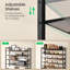 Range-chaussures en métal à 10 niveaux, avec tablettes réglables plates ou en angle, ensemble de 2 tablettes empilables à 5 niveaux