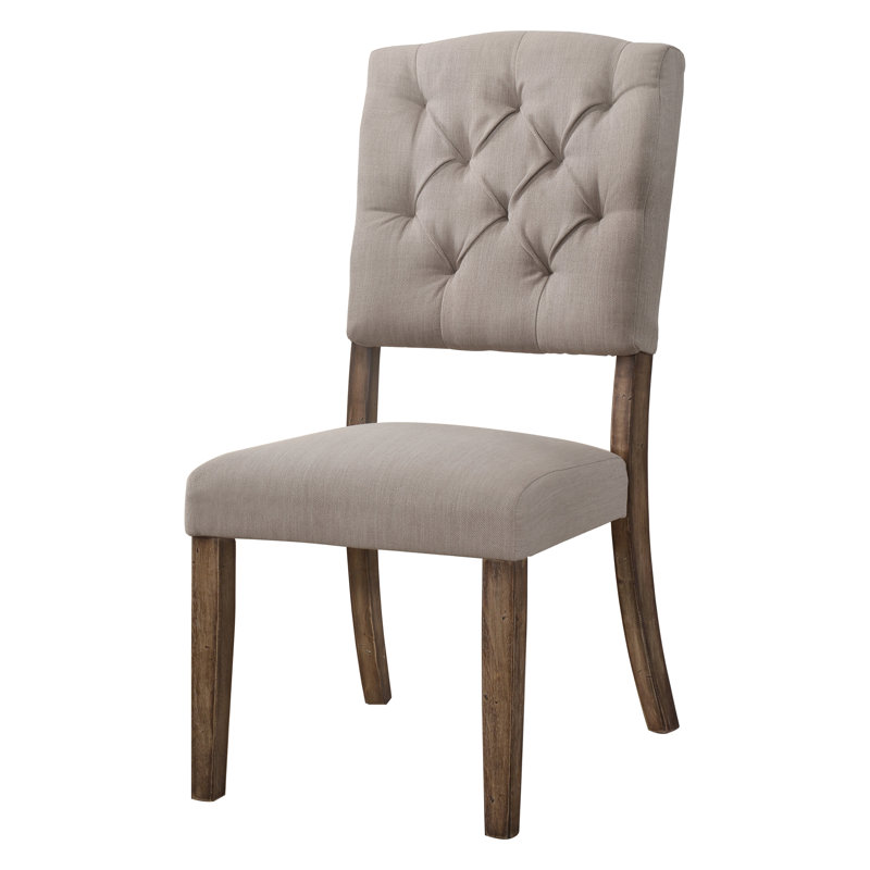 Chaise d'appoint rembourrée Romainville, Chêne vieilli