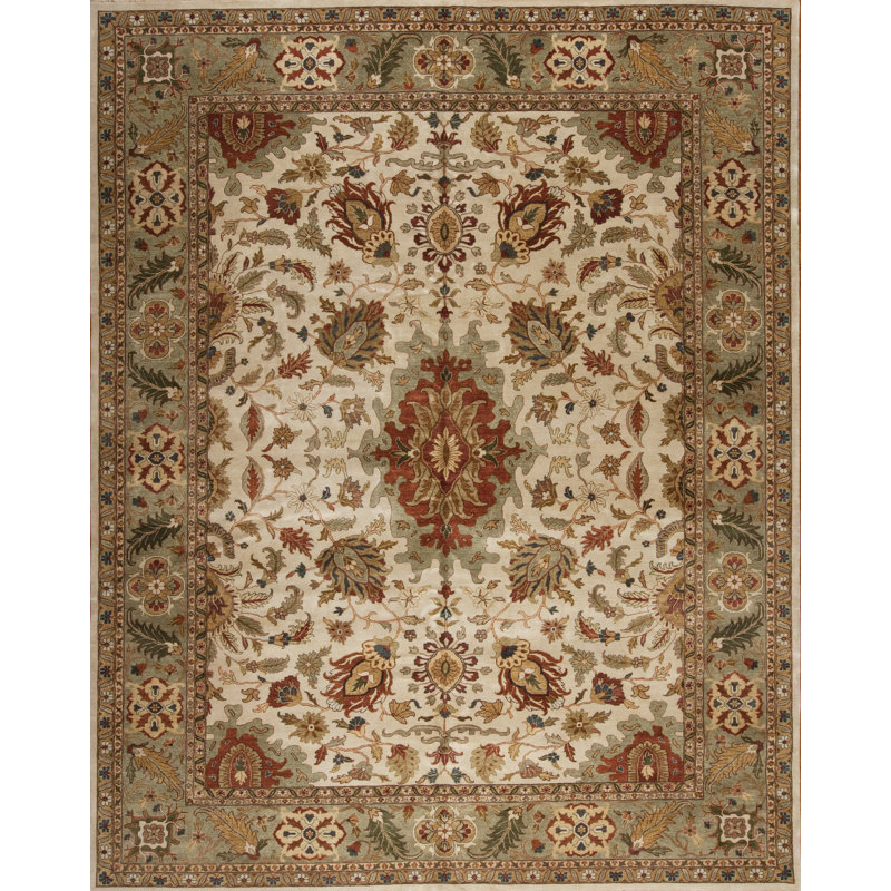 Mahal Hand Knotted Wool Area Rug, Rectangle 12' x 15'