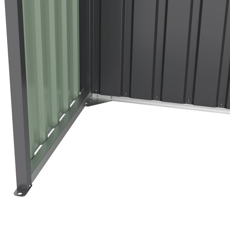 Remise de rangement extérieure 10 pi x 12 pi avec petite maison, Gris foncé