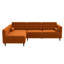 Canapé modulaire en velours orange brûlé