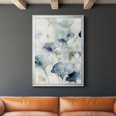 " Indigo Ginkgo II " Painting Print