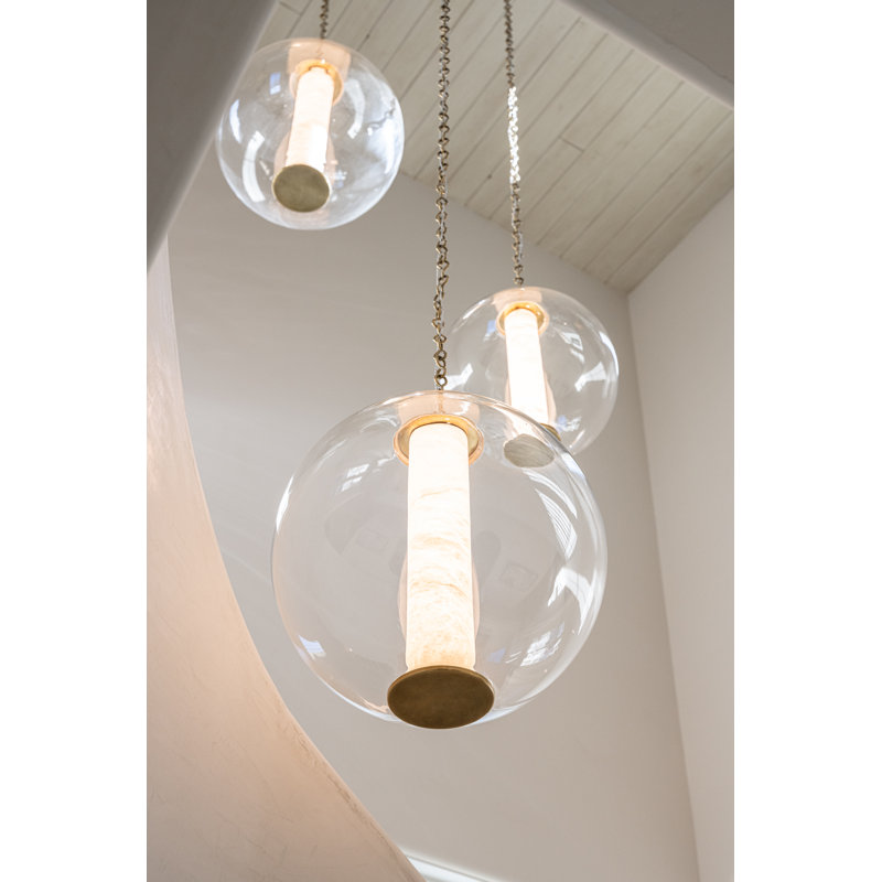 Pietra 1 Light Pendant, 13.75" H x 12" W x 12" D