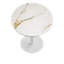 Round Modern Dinning Table 31.5 inches Bistro Table Tulip Table with Faux Marble top,Easy Assemble,Sturdy Metal Frame Diameter