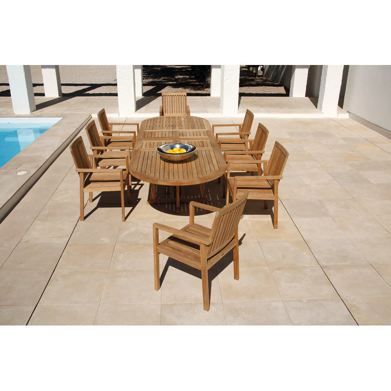 Stirling Outdoor Oval Teak Dining Table