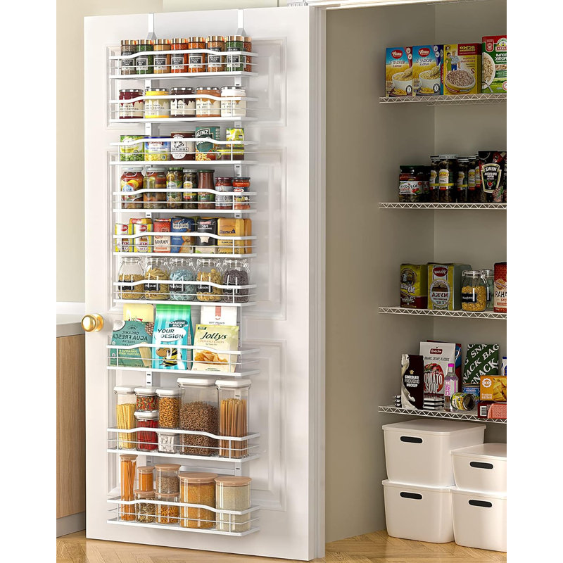 Door Spice Rack with Adjustable Racks