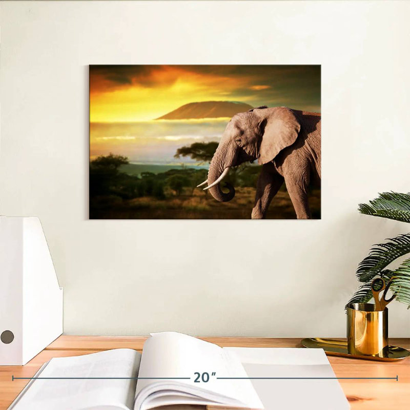 Brampt Kilimanjaro Elephant, 8" H x 12" W