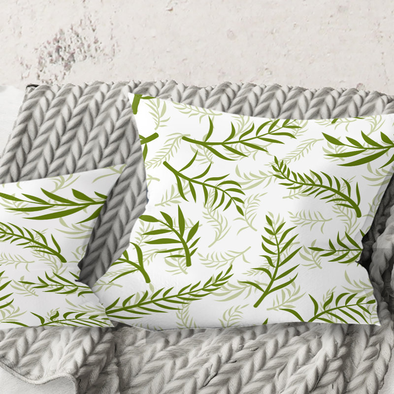 Coussin décoratif tropical Mid-Century Tropical Botanicals I, 16 po x 1 po