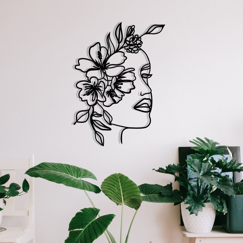 Stylish Decorative Metal Wall Accessory, Black, 15.4 x 20.9 inches | 100% Metal Construction, Thickness: 0.05 inches | Perfect for Home Décor, Modern Aesthetic, Durable and Eye-Catching Design